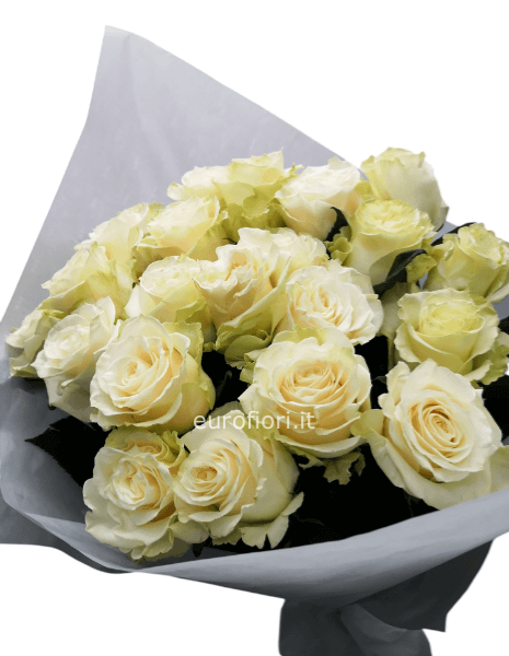 Mazzo di rose bianche (20 rose) 